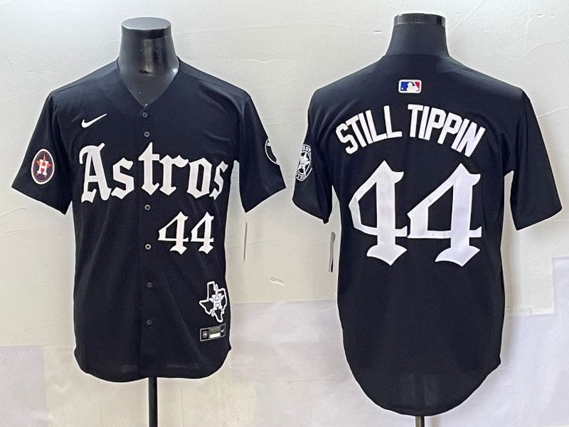 Men 2025 Houston Astros #44 Still Tippin Black Five generations Joint Name Nike MLB Jersey style 17